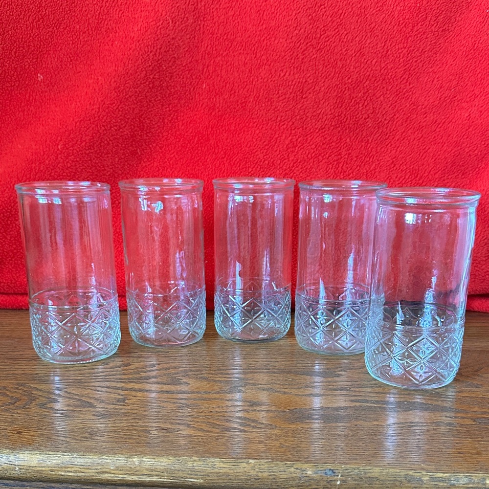 Set of 5 Jelly Jar Glasses